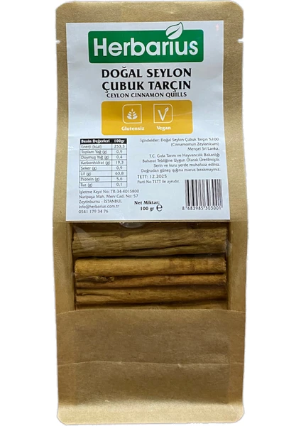 Seylon (Seylan) Çubuk Tarçın 100 gr