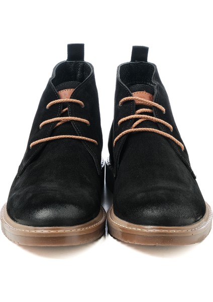 Erkek Bot KA-BC10801 Casual John May Siyah Süet+Taba Bambi modelleri