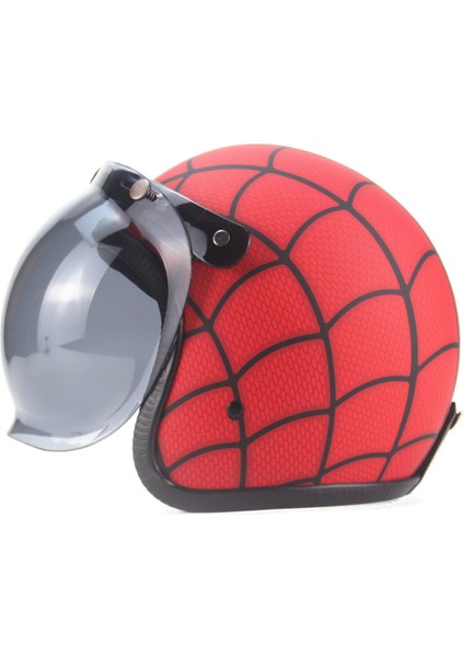 Retro Harley Kask Deri Kişilik Kask Elektrikli Yarım Kask Kask (Yurt Dışından)