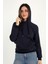 Kapüşonlu Lacivert Sweatshirt 2