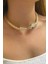 Taşlı Yılan Choker Kolye Gold 1