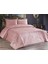 Velica Çift Kişilik Kadife Yatak Örtüsü Pudra 1