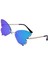 Retro Tarzı Kelebek Güneş Gözlüğü Rhinestones Güneş Gözlükleri Kadın Kadın Mavi 1