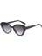 Cat Eye Güneş Gözlüğü Kadın Gözlük Moda UV400 Vintage Style 80 70'lerin Siyahı 1