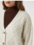 Crop Hırka Örgü V Yaka Uzun Kollu Düğmeli 5