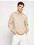 Basic Kapşonlu Sweatshirt Etiket Baskılı Uzun Kollu 1