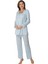 Kadın Lohusa Hamile Uzun Kollu Dantelli Pijama Takımı 7012 1