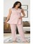 Kadın Pembe Hamile Lohusa Pijama Takımı 8032 1