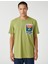 Basic Tişört Uzay Baskılı Bisiklet Yaka Kısa Kollu Pamuklu 3