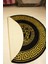 Medusa Motif Gold Yuvarlak Versace Halı Süngerli Yüzey- Deri Taban 5