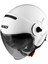 Raven Sv Solid Gloss Pearl White Siyah Vizörlü Yarım Motorsiklet Kaskı 1