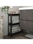 Ikea Vesken Banyo Mutfak Organizer Servis Sehpası Düzenleyici Tekerlekli Raf Ünitesi 3 Katlı Siyah 2