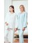 4805 Turkuaz Weksoft Sabahlıklı 3 Lü Hamile Lohusa Pijama Tk 1