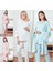 4802 Pudra Hamile Lohusa Pijama Sabahlık Takım 2