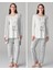 Pijama 4657 Gri 3lü Hamile Lohusa Pijama Sabahlık Tk 5