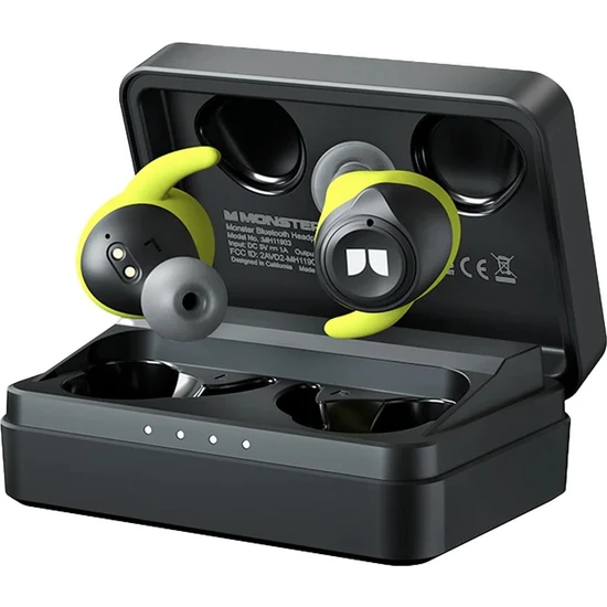 Monster Audio Isport Champion Airlinks Black | Kablosuz / Wireless / Bluetooth Kulak Içi / In-Ear Earbuds Kulaklık W/mic