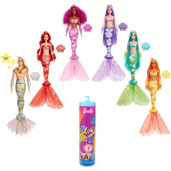 Barbie Color Reveal Renk Değiştiren Gökkuşağı Deniz Kızı Serisi HDN68