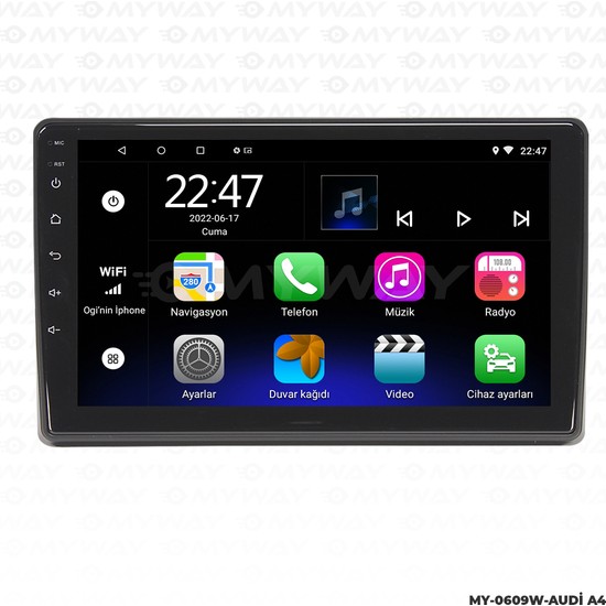 Myway Audi A4 Android 12 Kablosuz Carplay Navigasyon Ekran Fiyatı