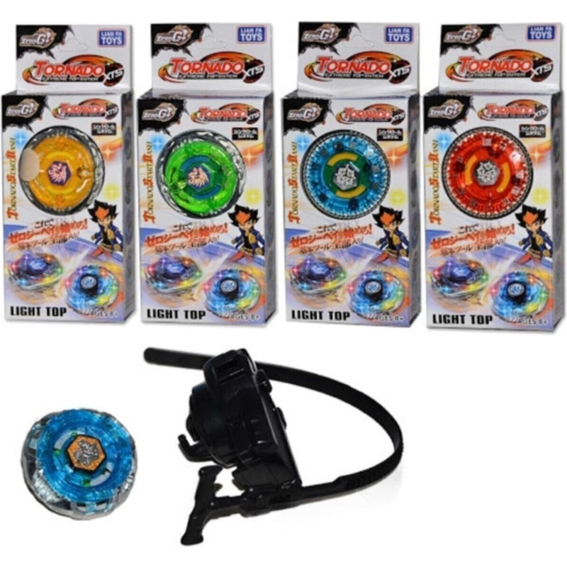 Beyblade Işıklı Kutuda Topaç Seti Farklı Renklerde Beybleyd Oyun Seti 4 Adet