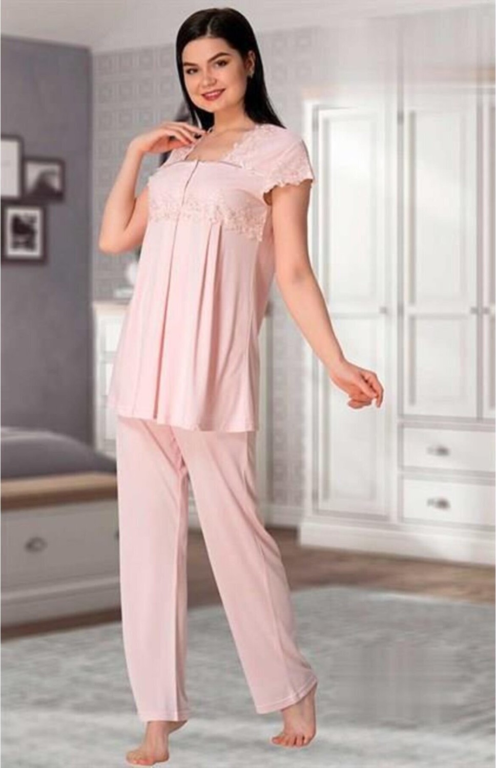 Effort t Kadın Lohusa Hamile Pijama Takımı 5012