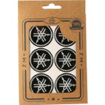 Zm+ Plus Yamaha Koruma Takozu Damla Etiket Sticker Ø39 mm  Siyah-Beyaz