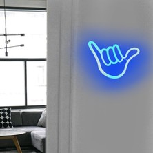 İllusory Gest Kazan Led Neon Işık Işareti El Duvar Dekor Açık Mavi (Yurt Dışından)