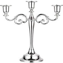 Metal 3 Arms Candle Tutucu Candelabra Şamdan 26CM Uzunluğunda Pervane ()