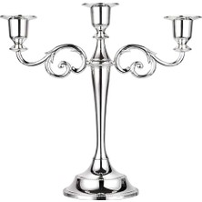 Metal 3 Arms Candle Tutucu Candelabra Şamdan 26CM Uzunluğunda Pervane ()