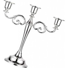 Metal 3 Arms Candle Tutucu Candelabra Şamdan 26CM Uzunluğunda Pervane ()