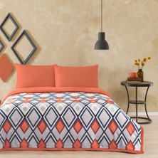 Taç Battaniyeli Winter Set Tek Kişilik Harlow Turuncu