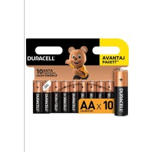Duracell Alkalin AA Kalem Piller 10’lu Paket