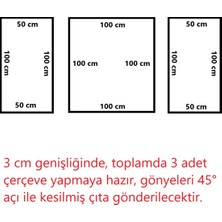 Ankara Kartonpiyer Dekoratif Boyanabilir 3 Adet Hazır Kesimli Çerçeve 2 cm