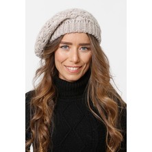 Emybox Ressam Model Örgülü Triko Kışlık Kadın Renkli Bere Örgülü Ressam Şapka