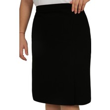 Butik Kısa Diz Üstü Yırmaçlı Ofis Etek