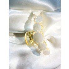 Sıne Accessory Beyaz Kıstırmalı Saydam Mandal Toka