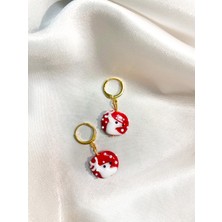 Sıne Accessory Yeni Yıl Temalı Kırmızı Geyik Küpe