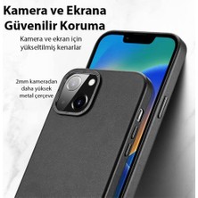 Polhammobile Polham Deri Dokulu Business iPhone 14 Plus 6.7 Kılıf, Magsafe Uyumlu,ultra Şık,kamera Koruyucu Kılıf