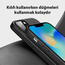 Polhammobile Polham Deri Dokulu Business iPhone 14 Plus 6.7 Kılıf, Magsafe Uyumlu,ultra Şık,kamera Koruyucu Kılıf