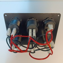 HT Marin Switch Panel Çakmak, Çift Usb, Çift Çakmaklık, Voltmetre