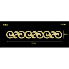 Eym D-20 Altın 80 x 9 cm Sibu Aynalı Pleksi Mobilya Dolap Süsü