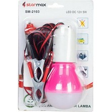 Starmax  Starmax Araç Için Seyyar LED Ampul Anahtarlı 5W 12V 4mt Dc SM-2103 9075