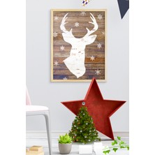 Özcanlar Çerçeve Çerçeveli  Yeni Yıl  Yılbaşı Noel  Ahşap Çerçeve Tekli Çerçeve