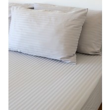 Tekstil Home Lüx Otel Serisi Çift Kişilik Pamuk Saten Nevresim Takımı Çarşaf Lastikli Fitted 160 x 200 cm