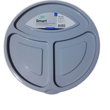 Hobby Life Smart 3 Bölmeli Yuvarlak Saklama Kabı 1,1 L - Gri