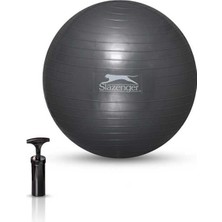 Slazenger Gymball 55 cm Pilates Topu Pompa Hediyeli Gri