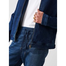 Denim Trip Rahat Fit Lastikli Bel Orta Indigo Erkek Jogger