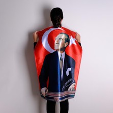 Zc Bayrak Atatürk Baskılı Türk Bayrağı Raşel Kumaş Dijital Baskı 70x105 cm