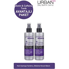 URBAN Care Expert Biotin ve Kafein Dökülme Karşıtı Saç Toniği X2 Adet - Vegan - 200 ML + 200 ML