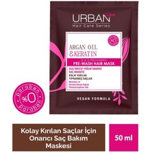 URBAN Care Argan Yağı&Keratin Kolay Kırılan Saçlara Özel Duş Öncesi Bakım Maskesi-50 ML- X3 Adet