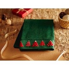 Madame Coco Louise Modern Tasarımlı Yüz Havlusu 50 x 70 cm Pamuk Kumaş Koyu Yeşil Renk